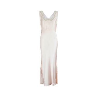 ARCHIVE - 1930s Square Neck Bias Cut Pink Slip Dress