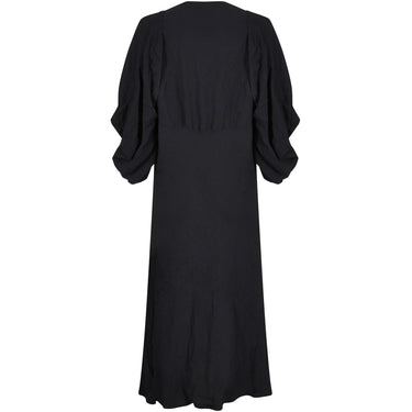 ARCHIVE - 1930s Black Silk Crepe Gown With Kimono Style Embroidered Soutache Sleeves