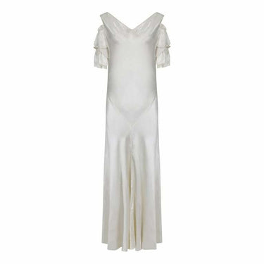 ARCHIVE - 1930s Ivory Satin Wedding Dress