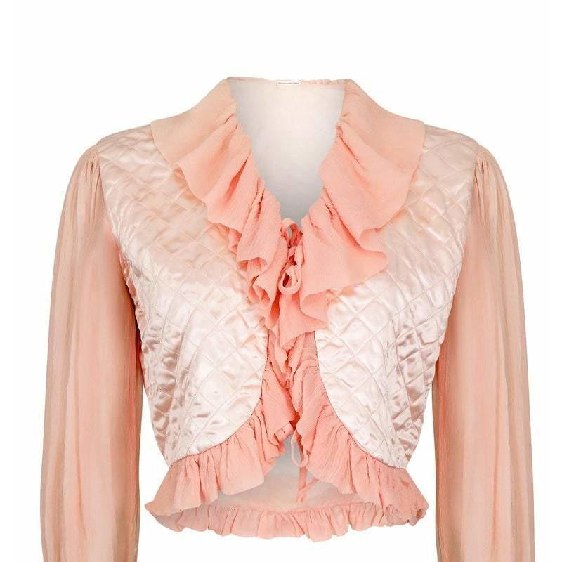 Quilted silk bed jacket hotsell
