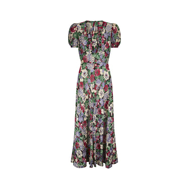 ARCHIVE - 1930s Floral Georgette Full Length Tea Dress