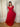 1940s Norman Young Red Georgette Maxi Dress