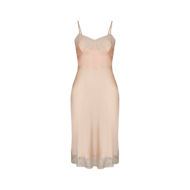 ARCHIVE: 1940s Bonwit Teller Blush Pink Silk and Lace Slip Dress