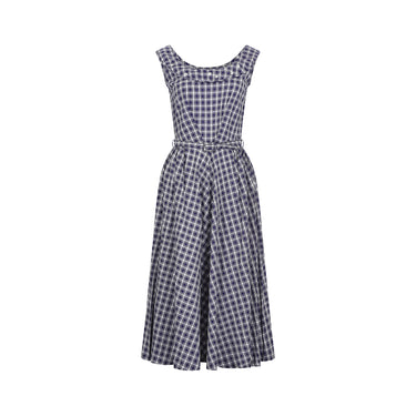 ARCHIVE - 1960s Blue and White Gingham Dress