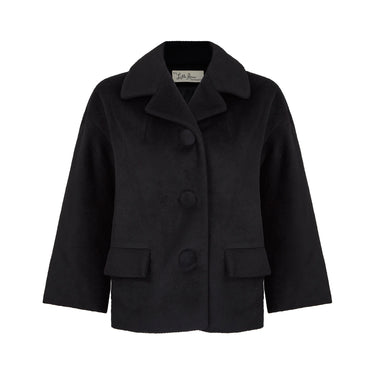 ARCHIVE - 1950s Lilli Ann Black Felt Wool Box Jacket