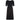 1950s Black Jersey and Twisted Tassel Wiggle Dress