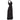 1950s Frank Usher Black Panne Silk Velvet Dress