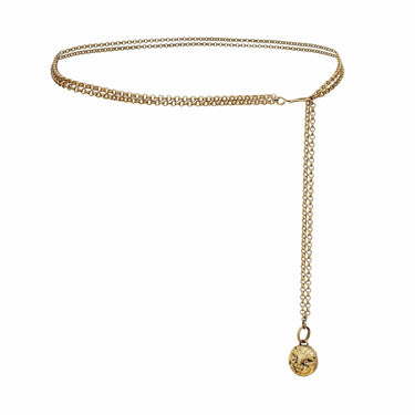 ARCHIVE - 1950s Chanel Lion Medallion Cable Chain Belt