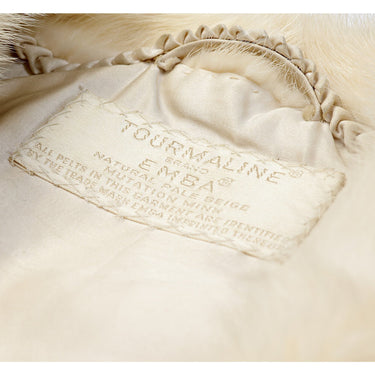 ARCHIVE - 1950s Emba Tourmaline Mink Fur Caplet With Silk Lining