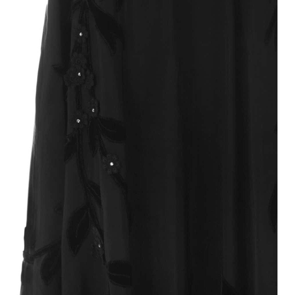1950s Janet Cotton Velvet Applique Skirt