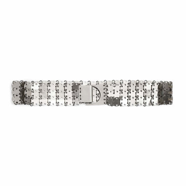 ARCHIVE - 1960/ 1970s Paco Rabanne Futuristic Metal Disc Chain Belt