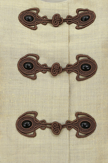 ARCHIVE - 1960s Gold Silk Jacket with Frog Fastenings