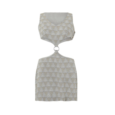 ARCHIVE - 1960s Lurex Jersey Cutout Mod Dress