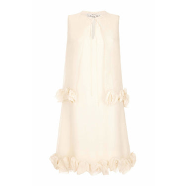ARCHIVE - 1960s Christian Dior Demi Couture Ivory Organza Dress & Jacket