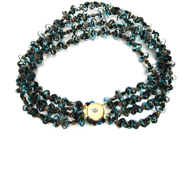 ARCHIVE - 1960s Christian Dior Glass Beaded Choker Necklace