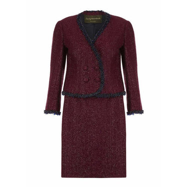 ARCHIVE: 1960s Christian Dior Purple Skirt Suit with Beaded Trim