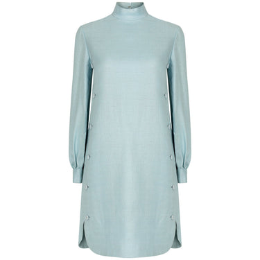 ARCHIVE - 1960s Geoffrey Beene Blue Linen Mod Dress