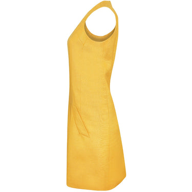 ARCHIVE - 1960s Geoffrey Beene Mustard Yellow Linen Mod Dress