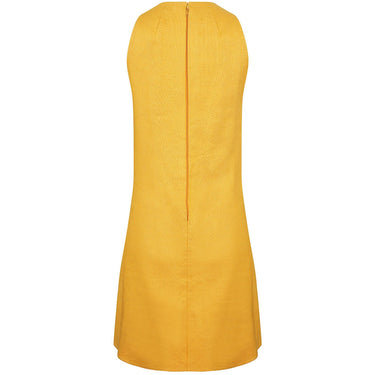 ARCHIVE - 1960s Geoffrey Beene Mustard Yellow Linen Mod Dress