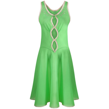 ARCHIVE: 1960s Harrods Emerald Green Lingerie Slip With Lace Windows