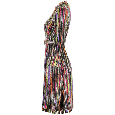 ARCHIVE - 1960s Klevenhands Couture Woven Wool Dress With Matching Belt