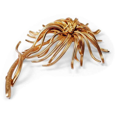 ARCHIVE - 1960s Large Christian Dior Goldtone Floral Spray Brooch