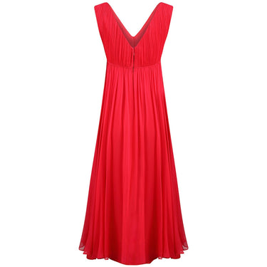 ARCHIVE - 1960s Mardi Gras By Levino Verna Red Silk Chiffon Empire Line Gown