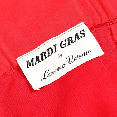 ARCHIVE - 1960s Mardi Gras By Levino Verna Red Silk Chiffon Empire Line Gown