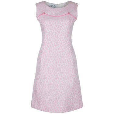 ARCHIVE - 1960s Clevaline Cotton Abstract Pink and White Dress