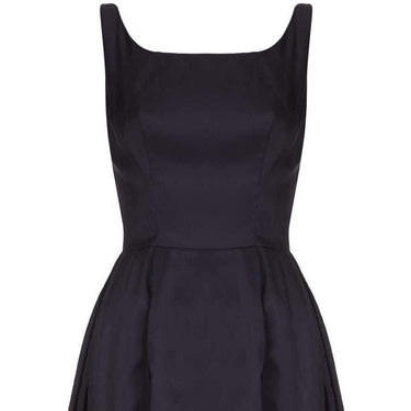 ARCHIVE: 1960s Rappi Black Silk Taffeta Gown with Velvet Applique