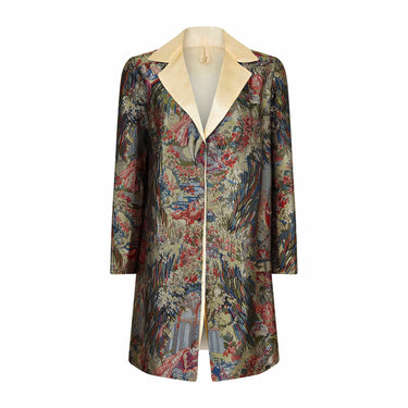 ARCHIVE - 1960s Silk Brocade Jacket With Ivory Silk Collar