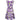 1960s Waffle Cotton Purple Floral Print Dress