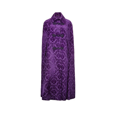 ARCHIVE - 1960s Barry Sherrard Purple Embossed Velvet Cape