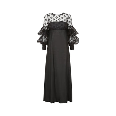 ARCHIVE - 1960s Jean Varon Black Lace Maxi Dress