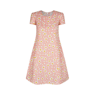 ARCHIVE - 1960s A-Line Daisy Print Pink Dress