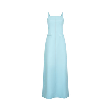 1971 Documented Courreges Turquoise Maxi Dress