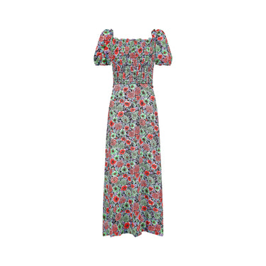 ARCHIVE - 1970s Smocked Floral Maxi Dress