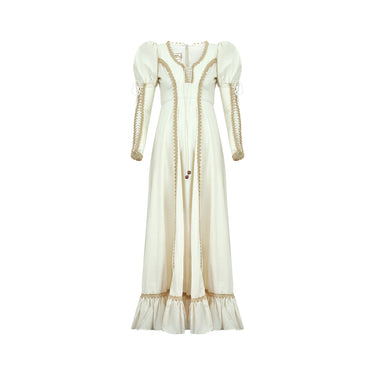 ARCHIVE - 1970s Gunne Sax Medieval Lace-Up Maxi Dress