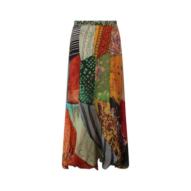 ARCHIVE - 1970s Original Vintage Indian Silk Patchwork Skirt