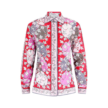 ARCHIVE - 1970s Pucci Pink and Red Cotton Shirt