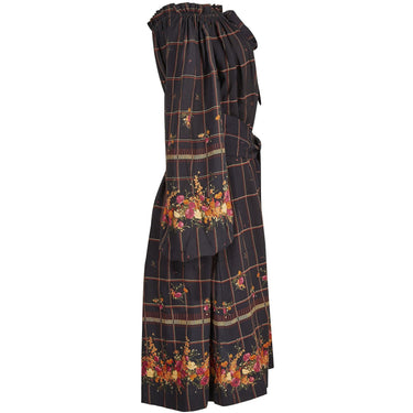 ARCHIVE: 1970s Christian Dior Crepe Smock Dress With Gathered Bardot Neckline