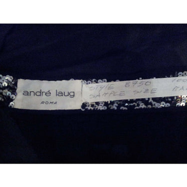 1970s Early 1980s Demi Couture Andre Laug Monochrome Sequin Dress