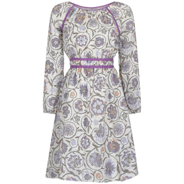 1970s Floral Print Cheesecloth Dress