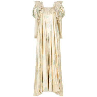 ARCHIVE - 1970s Gina Fratini Romantic Satin Maxi Dress
