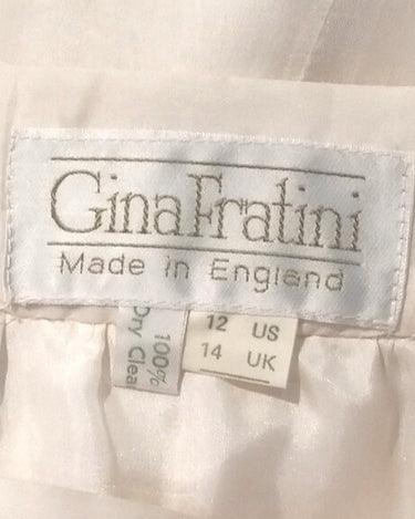 1970s Gina Fratini White Silk Organza Maxi Skirt and Blouse Set