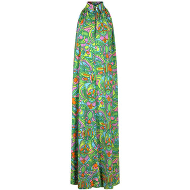 ARCHIVE - 1960s Neon Floral Paisley Trapeze Dress