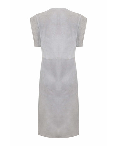 1970s Gucci Soft Grey Suede Utility Style Dress