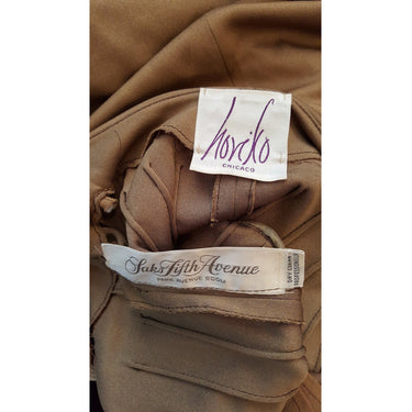ARCHIVE - 1970s Horiko for Saks Peasant Style Olive Toned Silk Jersey Two Piece