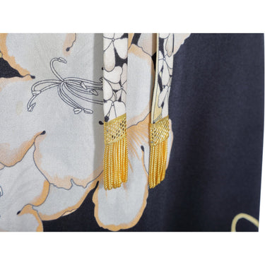 ARCHIVE - 1970s Leonard Silk Jersey Oriental Blossom Print Dress With Tie Belt