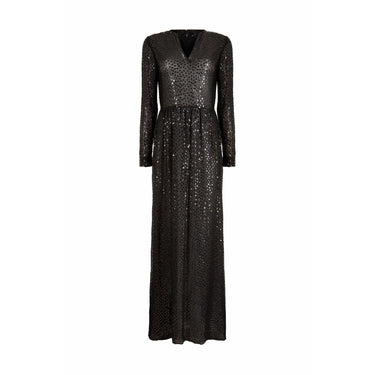 1970s Morty Sussman For Mollie Parnis Boutique Black Sequinned Dress